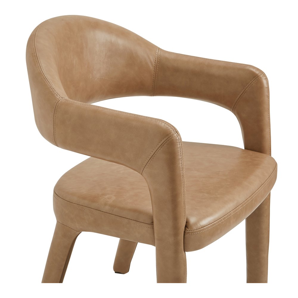 Moes Home - Martens Dining Chair Brown Leather - YM-1009-03 view 6