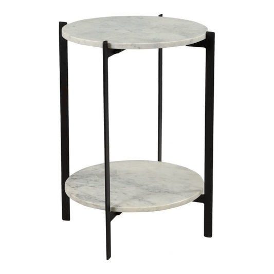 Moes Home - Melanie Accent Table in White Marble - IK-1018-18 veiw 1