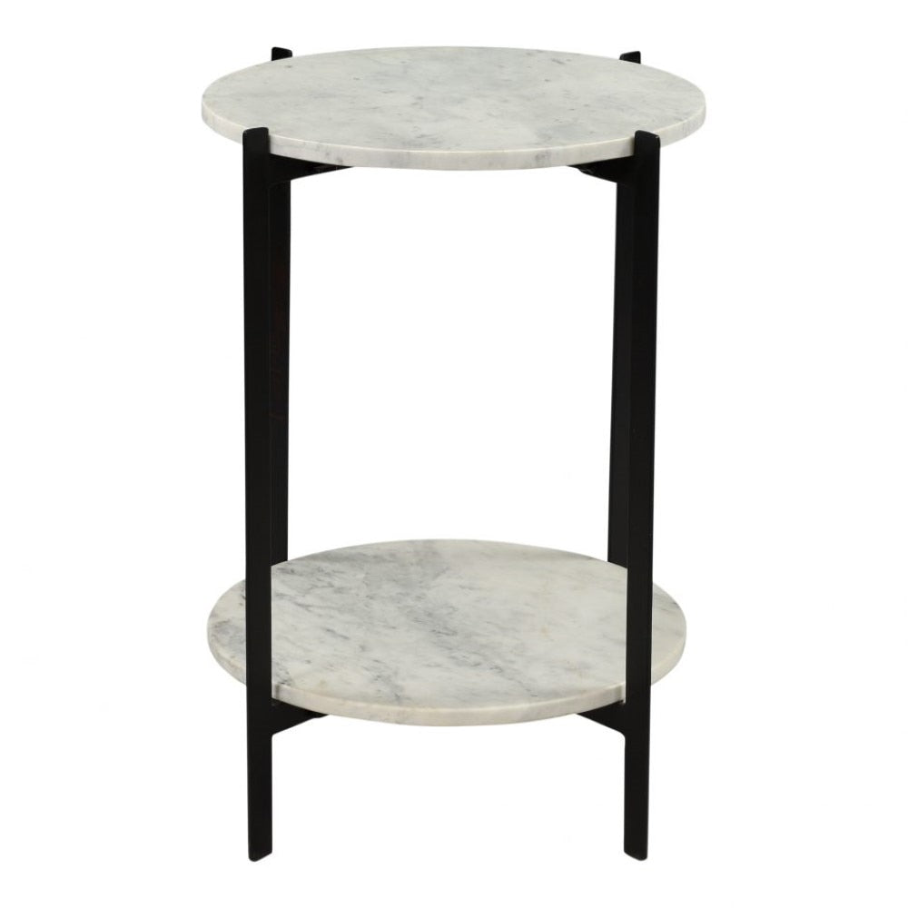 Moes Home - Melanie Accent Table in White Marble - IK-1018-18 veiw 2