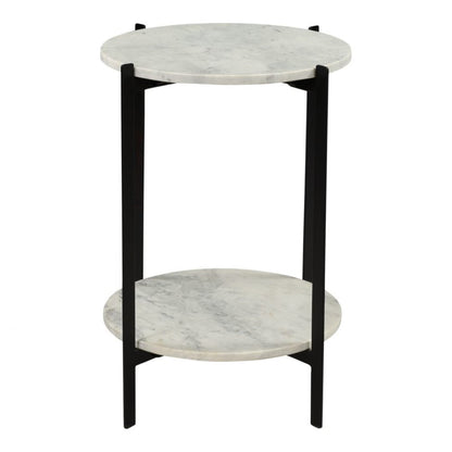 Moes Home - Melanie Accent Table in White Marble - IK-1018-18 veiw 2