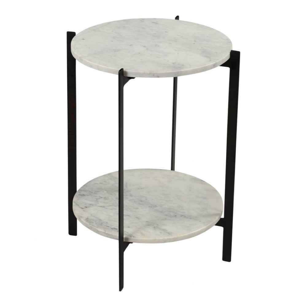 Moes Home - Melanie Accent Table in White Marble - IK-1018-18 veiw 3