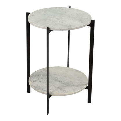 Moes Home - Melanie Accent Table in White Marble - IK-1018-18 veiw 3