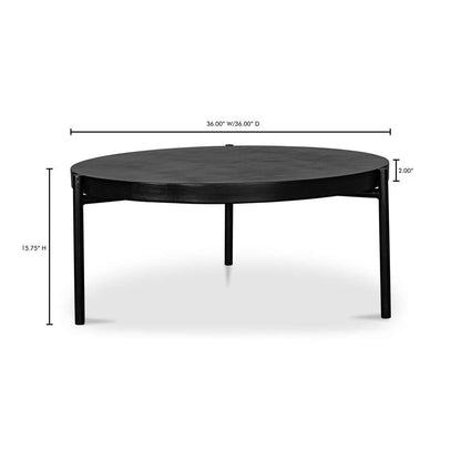 Moes Home - Mendez Outdoor Coffee Table Black - BQ-1009-02 veiw 5