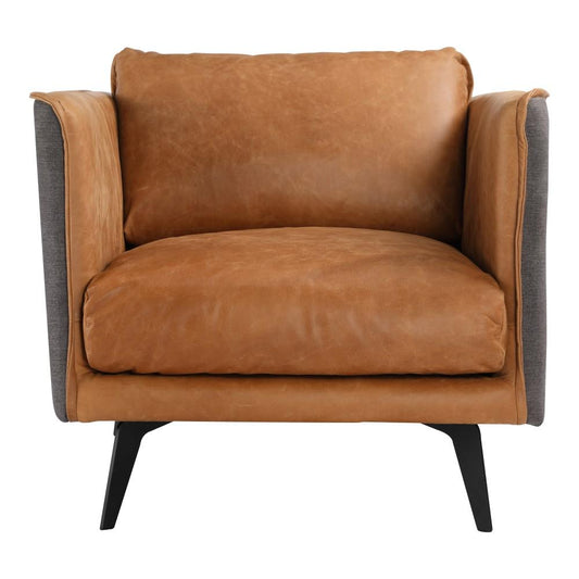Moes Home - Messina Leather Arm Chair Cognac - PK-1096-23 veiw 1