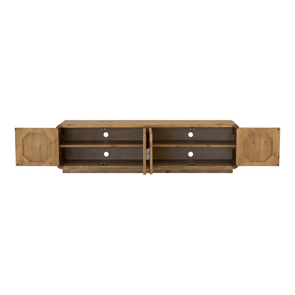 Moes Home - Monterey Media Cabinet Rustic Blonde - FR-1027-21 view 3