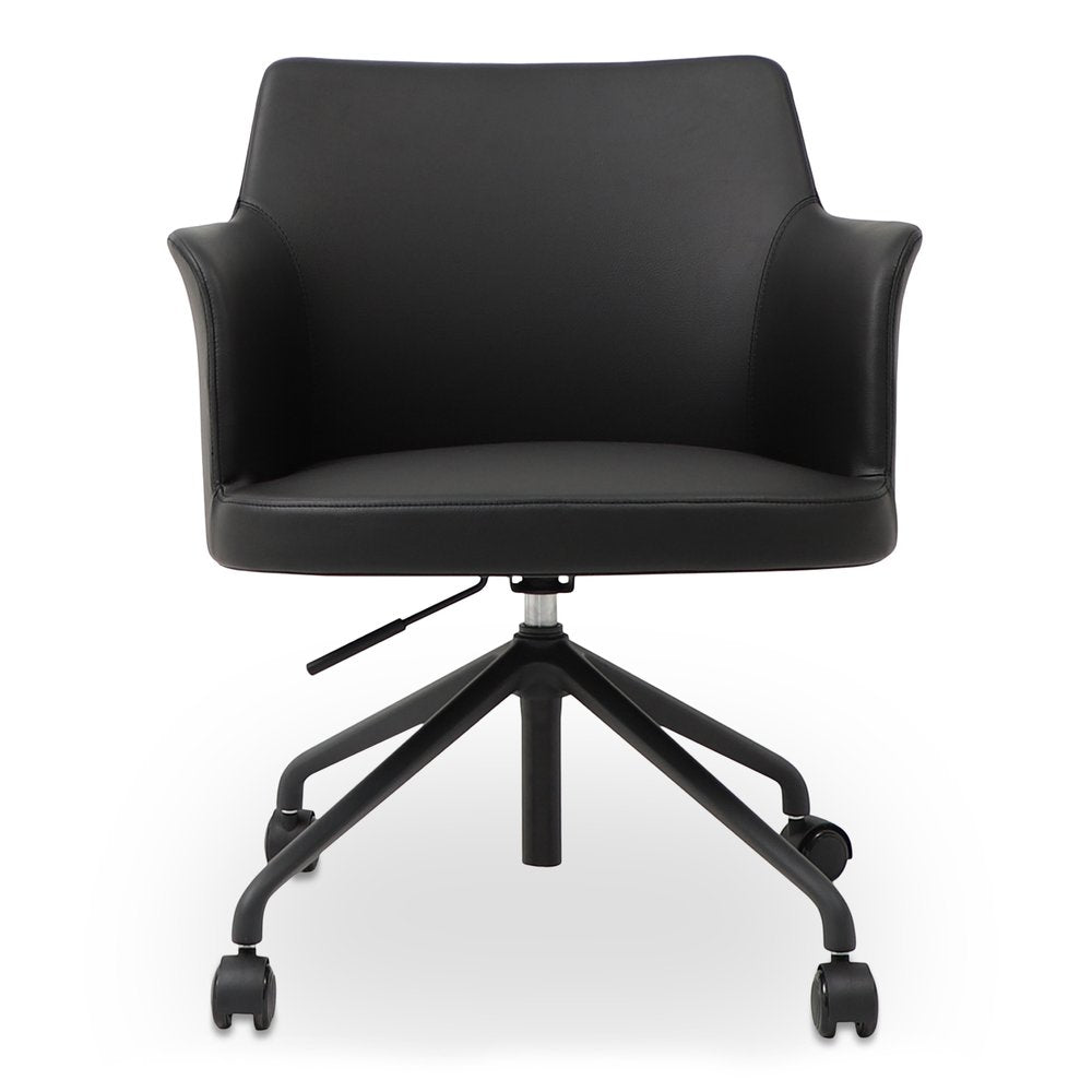 Moes Home - Morris Office Chair PVC Black - EJ-1047-02 view 1