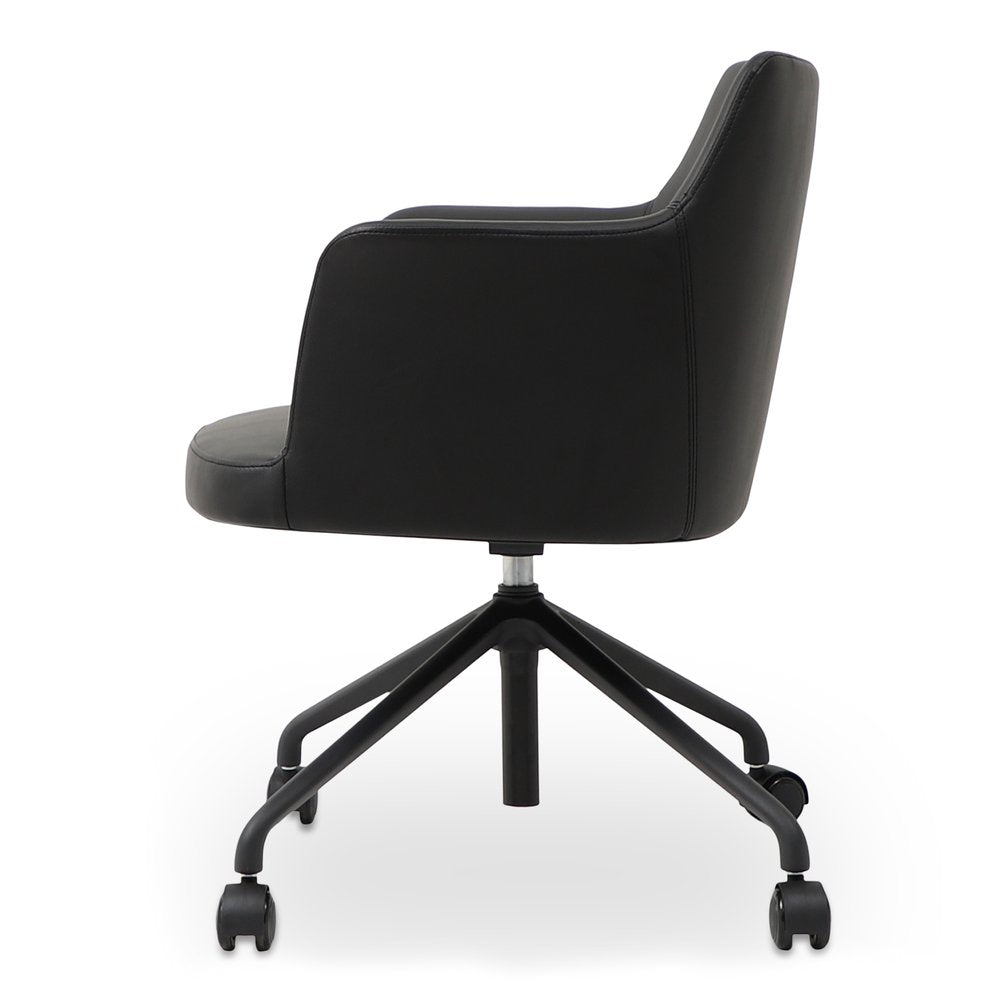 Moes Home - Morris Office Chair PVC Black - EJ-1047-02 view 3