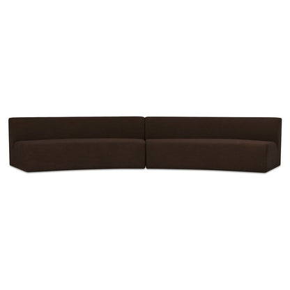 Moes Home - Naomi 2 Piece Concave Modular Sectional Dark Brown - OA-1095-20 view 1