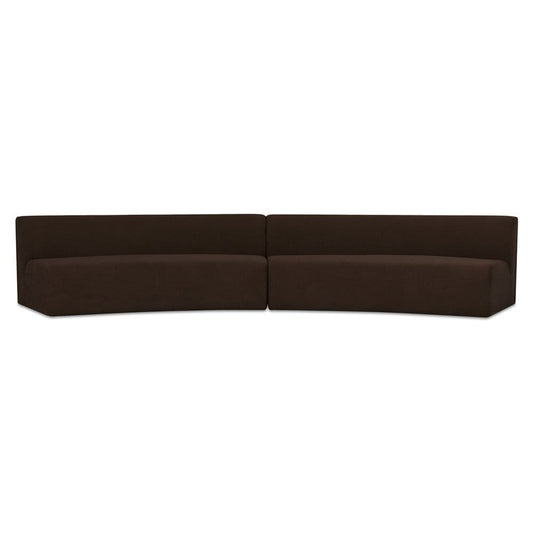 Moes Home - Naomi 2 Piece Concave Modular Sectional Dark Brown - OA-1095-20 view 1