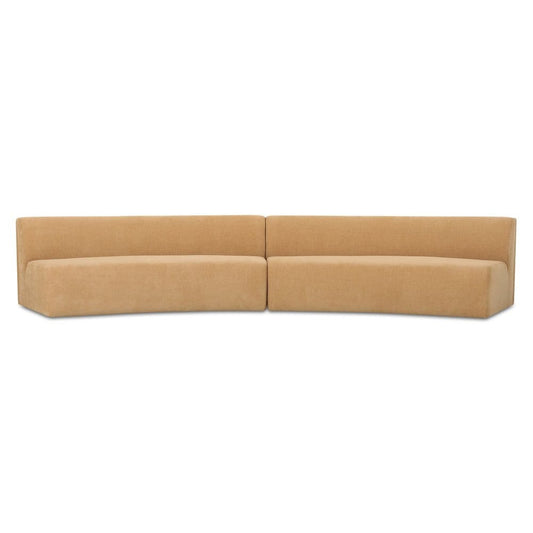 Moes Home - Naomi 2 Piece Concave Modular Sectional Golden Yellow - OA-1095-09 view 2