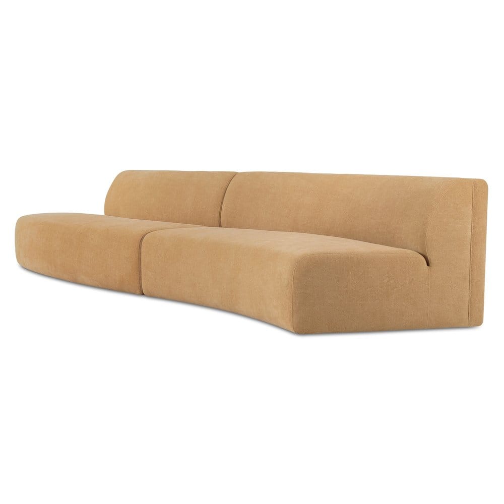 Moes Home - Naomi 2 Piece Wave Modular Sectional Golden Yellow - OA-1094-09 view 4