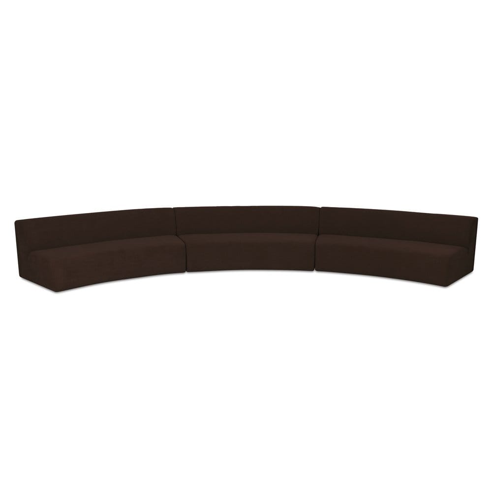 Moes Home - Naomi 3 Piece Concave Modular Sectional Dark Brown - OA-1098-20 view 1