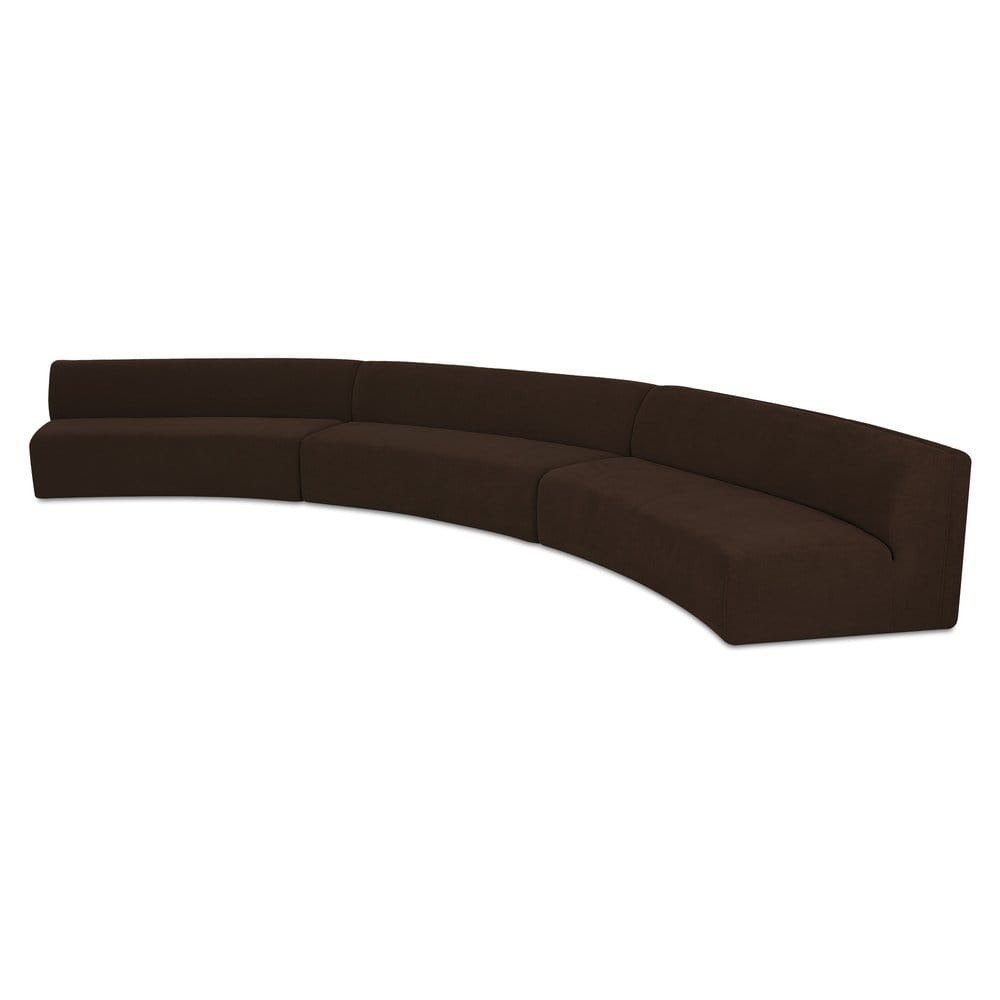 Moes Home - Naomi 3 Piece Concave Modular Sectional Dark Brown - OA-1098-20 view 6