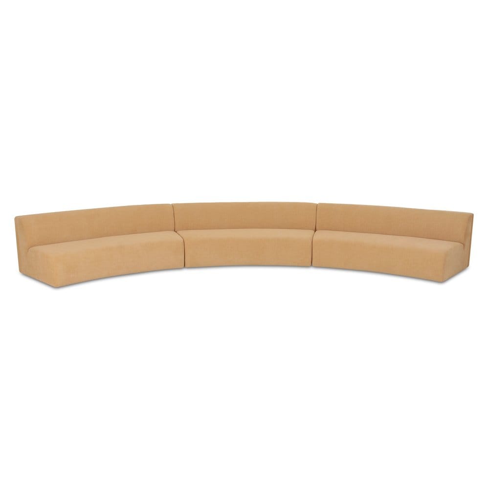 Moes Home - Naomi 3 Piece Concave Modular Sectional Golden Yellow - OA-1098-09 view 1