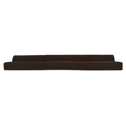 Moes Home - Naomi 3 Piece Wave Modular Sectional Dark Brown - OA-1097-20 view 1