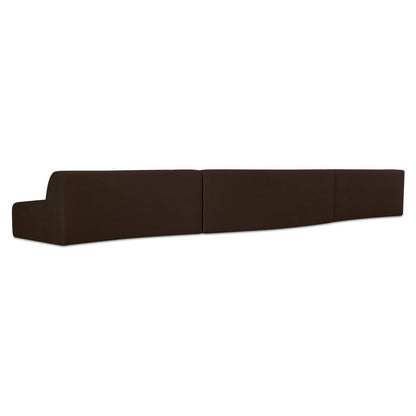 Moes Home - Naomi 3 Piece Wave Modular Sectional Dark Brown - OA-1097-20 view 3