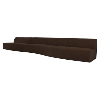 Moes Home - Naomi 3 Piece Wave Modular Sectional Dark Brown - OA-1097-20 view 6