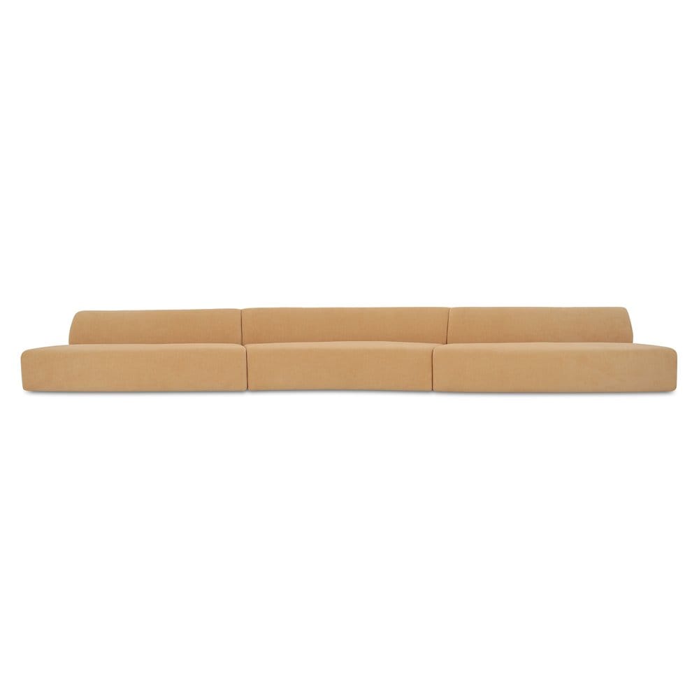 Moes Home - Naomi 3 Piece Wave Modular Sectional Golden Yellow - OA-1097-09 view 2