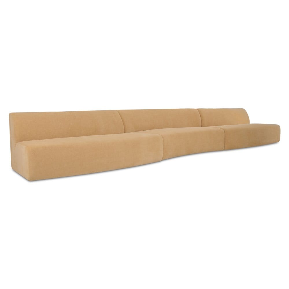 Moes Home - Naomi 3 Piece Wave Modular Sectional Golden Yellow - OA-1097-09 view 3