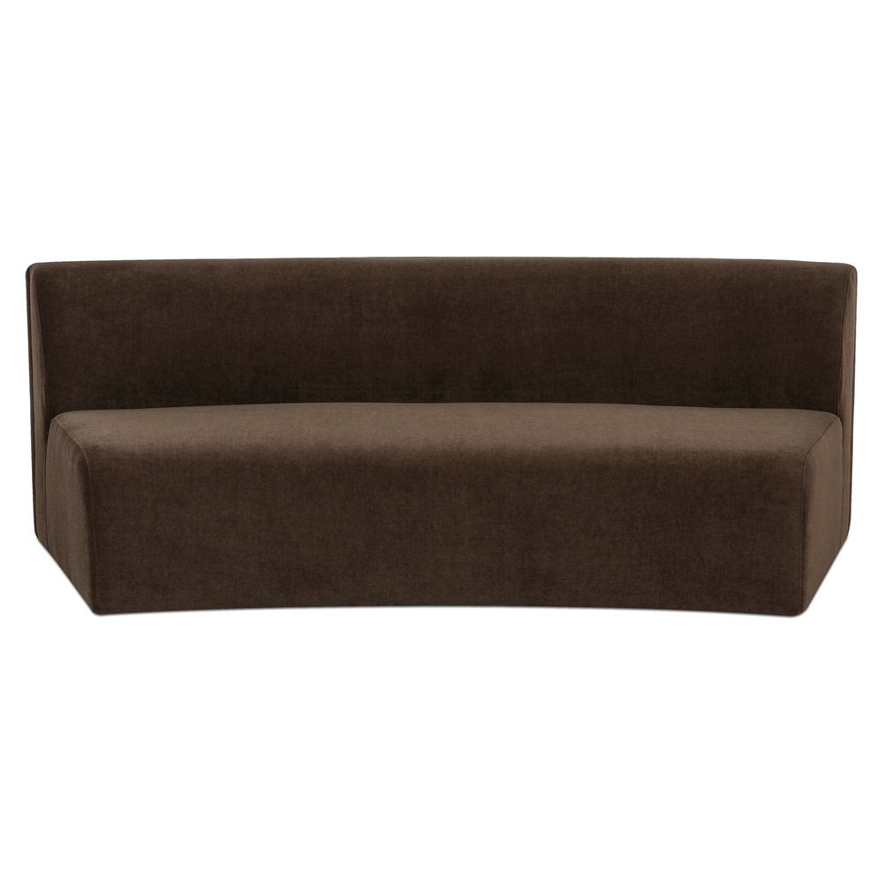 Moes Home - Naomi Concave Sofa Dark Brown - OA-1092-20 view 1