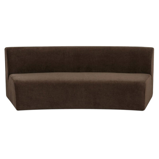 Moes Home - Naomi Concave Sofa Dark Brown - OA-1092-20 view 1