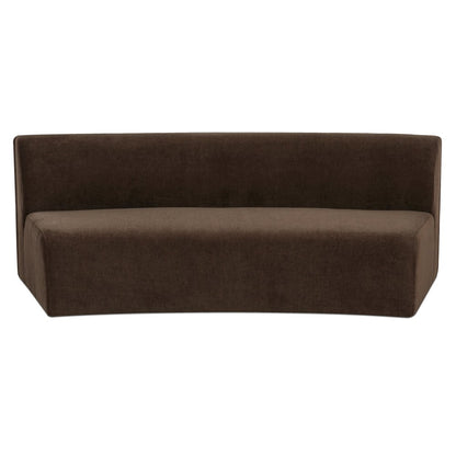 Moes Home - Naomi Concave Sofa Dark Brown - OA-1092-20 view 2