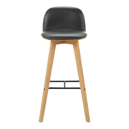 Moes Home - Napoli Leather Barstool Black - YC-1022-02 veiw 1