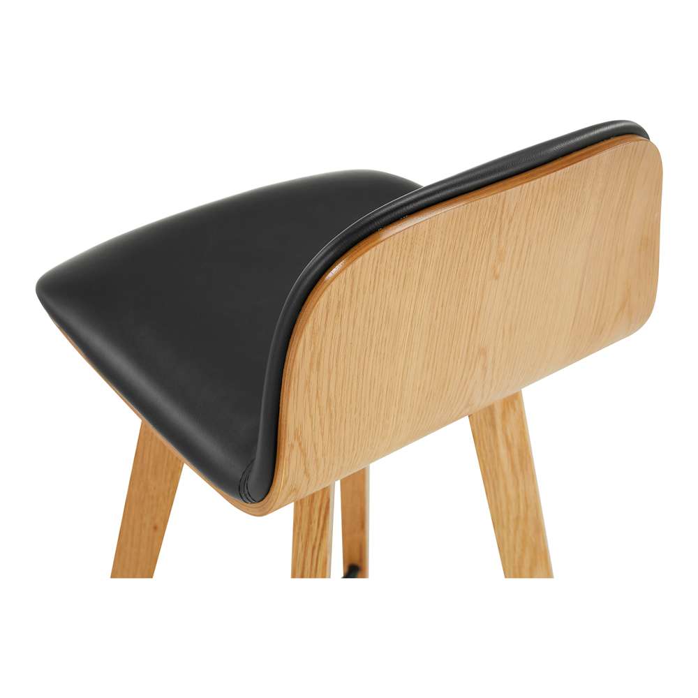 Moes Home - Napoli Leather Barstool Black - YC-1022-02 veiw 5