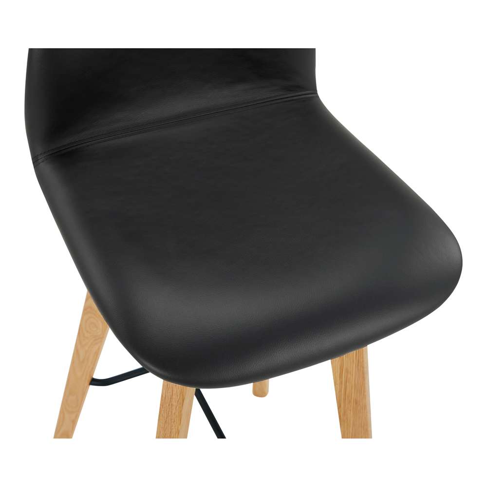 Moes Home - Napoli Leather Barstool Black - YC-1022-02 veiw 7
