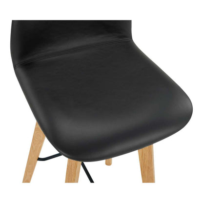 Moes Home - Napoli Leather Barstool Black - YC-1022-02 veiw 7