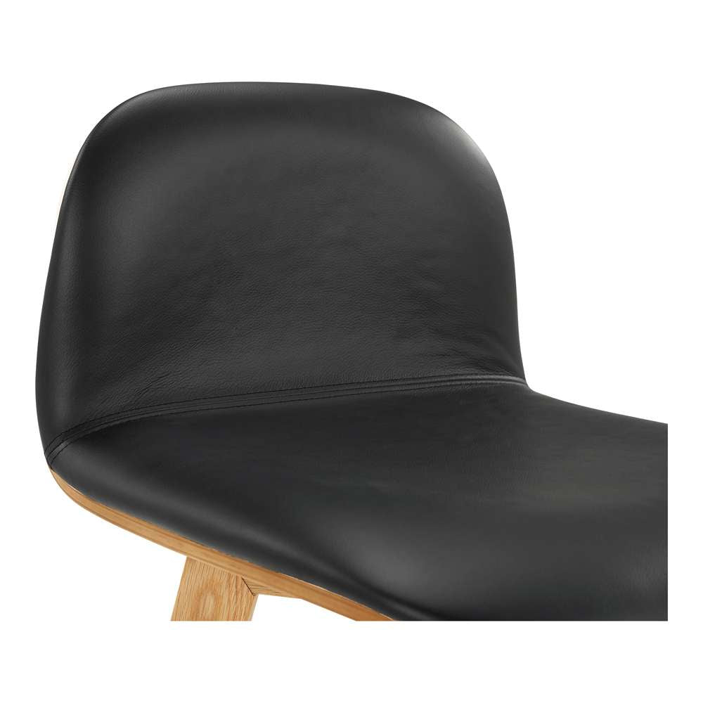 Moes Home - Napoli Leather Barstool Black - YC-1022-02 veiw 8