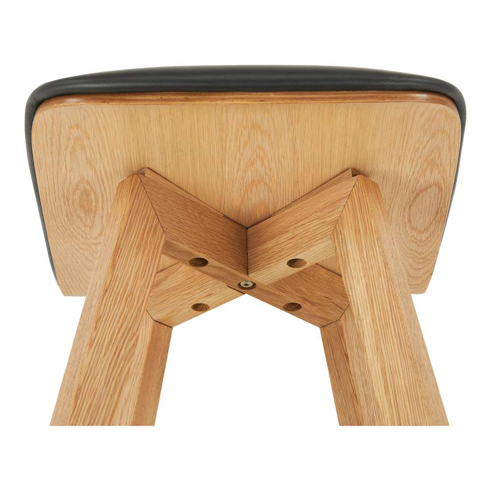 Moes Home - Napoli Leather Barstool Black - YC-1022-02 veiw 9