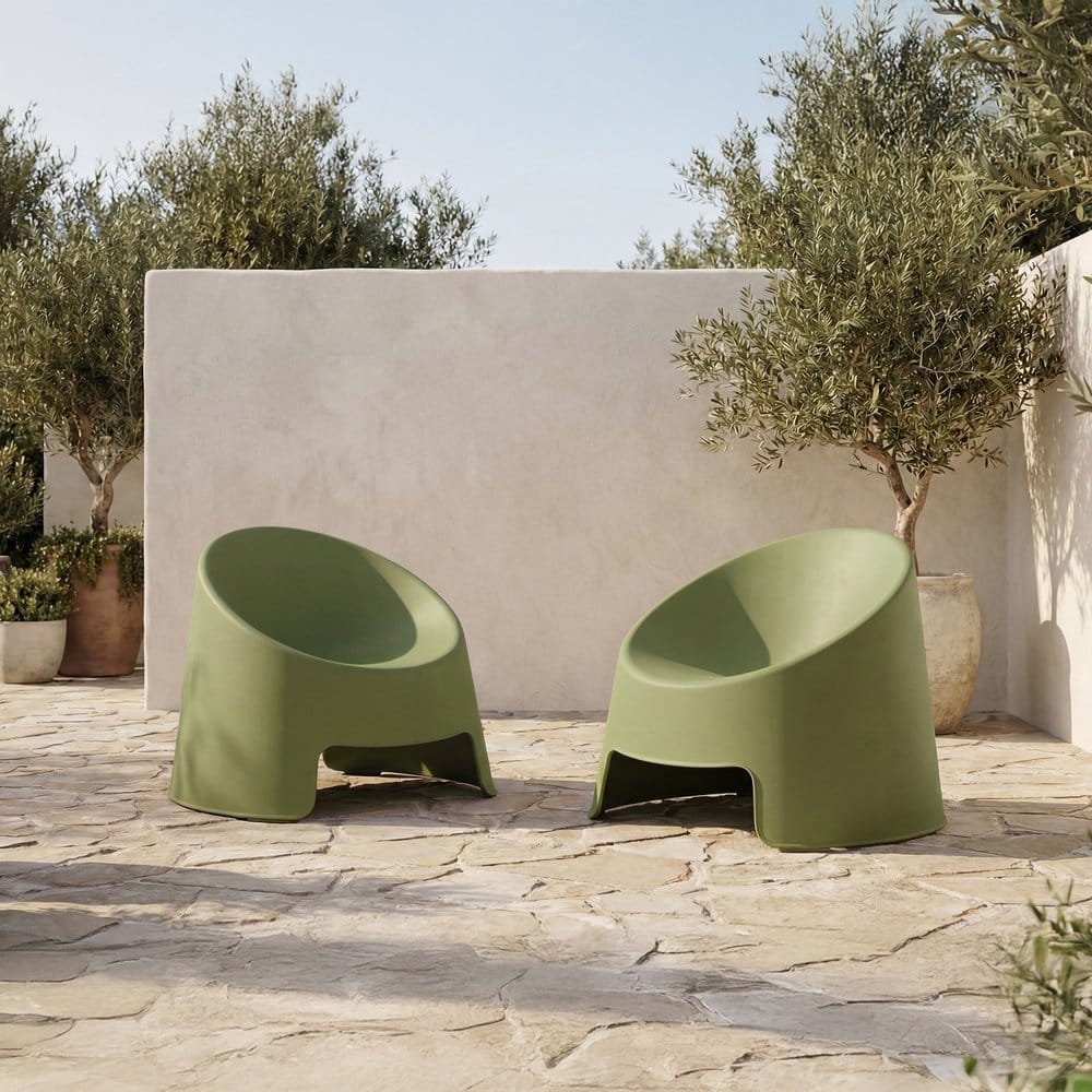 Moes Home - Nolla Outdoor Accent Chair Set of 2 Green - QX-1018-16 view 10