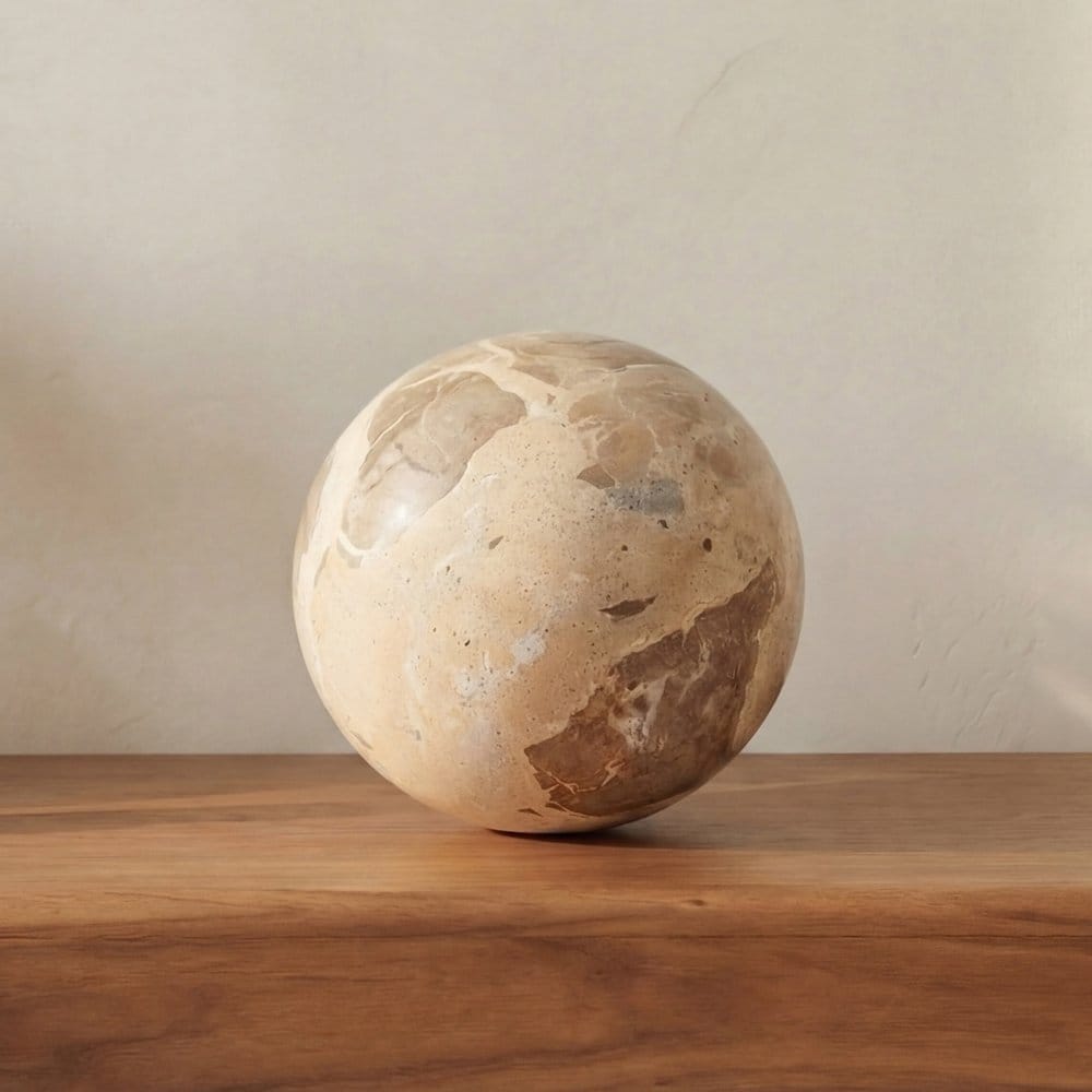 Moes Home - Odessa Sphere Tabletop Accent Tendu Beige Marble - GZ-1173-34 view 7