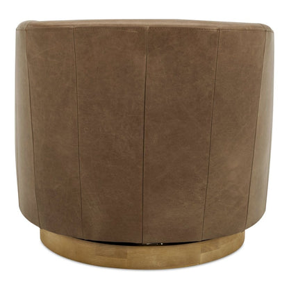 Moes Home - Oscy Leather Swivel Chair Tan - KQ-1015-40-USA view 4