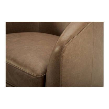 Moes Home - Oscy Leather Swivel Chair Tan - KQ-1015-40-USA view 6