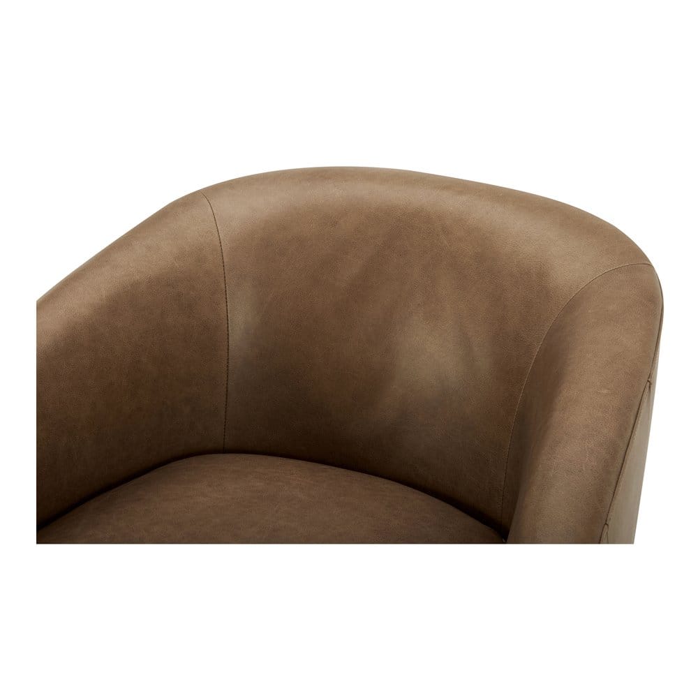 Moes Home - Oscy Leather Swivel Chair Tan - KQ-1015-40-USA view 7
