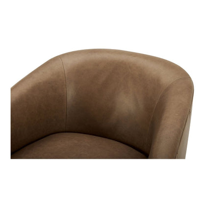 Moes Home - Oscy Leather Swivel Chair Tan - KQ-1015-40-USA view 7