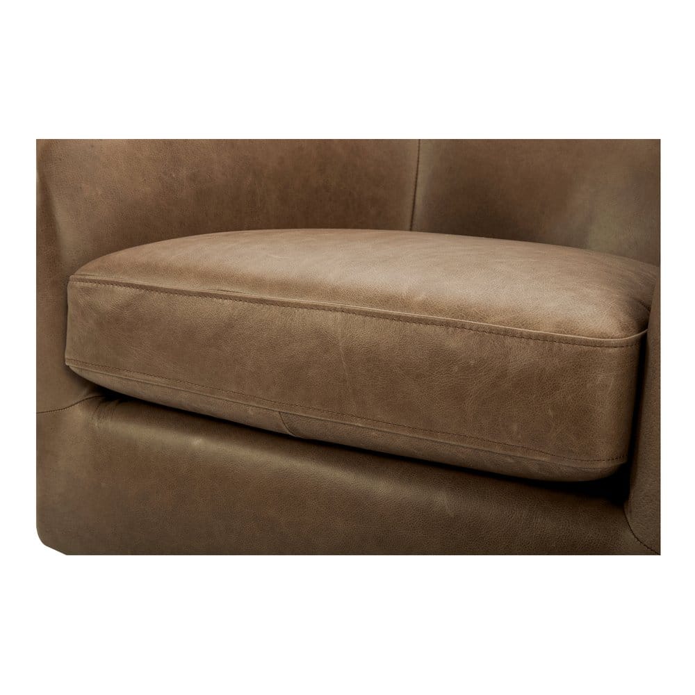 Moes Home - Oscy Leather Swivel Chair Tan - KQ-1015-40-USA view 8