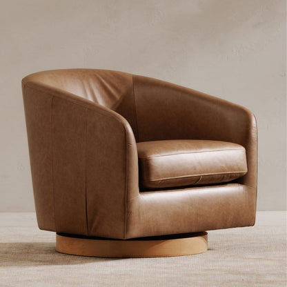 Moes Home - Oscy Leather Swivel Chair Tan - KQ-1015-40-USA view 10