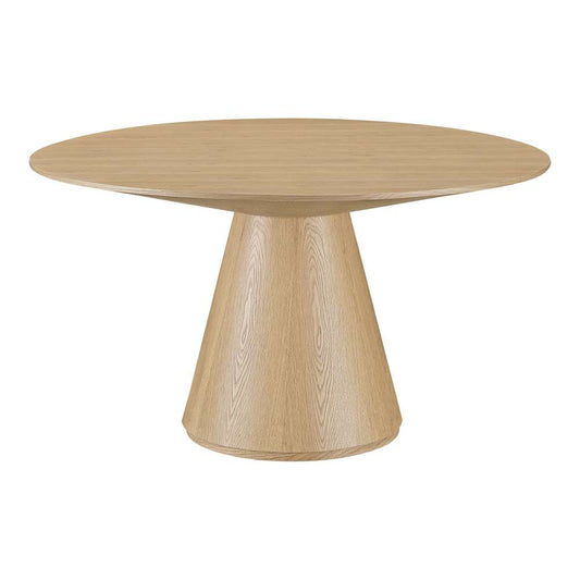 Moes Home - Otago Dining Table Round Oak - KC-1028-24-0 veiw 1
