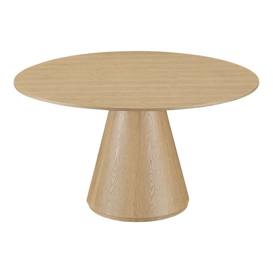 Moes Home - Otago Dining Table Round Oak - KC-1028-24-0 veiw 2