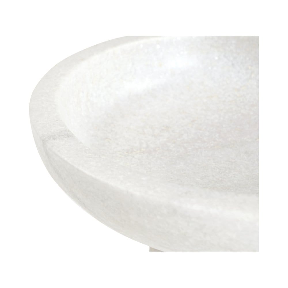 Moes Home - Palermo Pedestal Bowl White Marble - PZ-1023-18 view 4