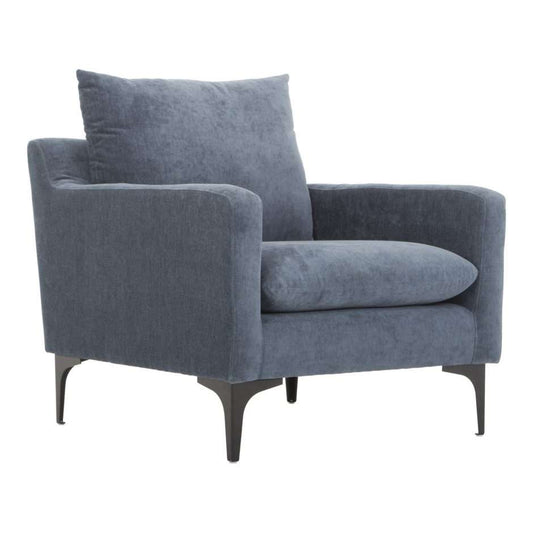 Moes Home - Paris Arm Chair in Blue - JM-1010-26 veiw 1