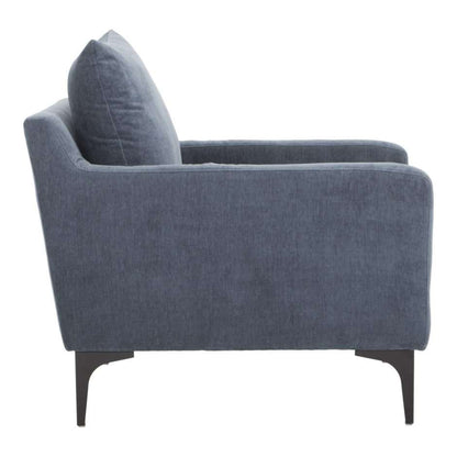 Moes Home - Paris Arm Chair in Blue - JM-1010-26 veiw 3