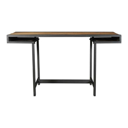 Moes Home - Parliament Desk in Brown - DR-1307-41 veiw 1