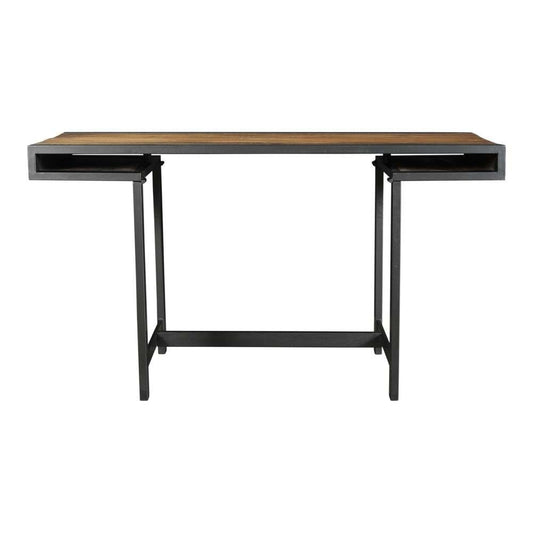 Moes Home - Parliament Desk in Brown - DR-1307-41 veiw 1