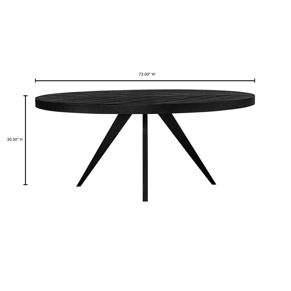 Moes Home - Parq Oval Dining Table Black - TL-1019-02 veiw 11