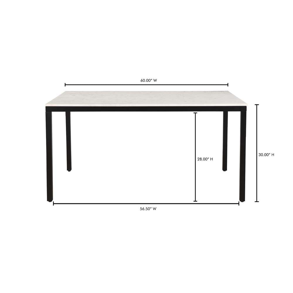 Moes Home - Parson Dining Table White Marble - KY-1021-02-0 veiw 10