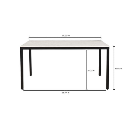 Moes Home - Parson Dining Table White Marble - KY-1021-02-0 veiw 10